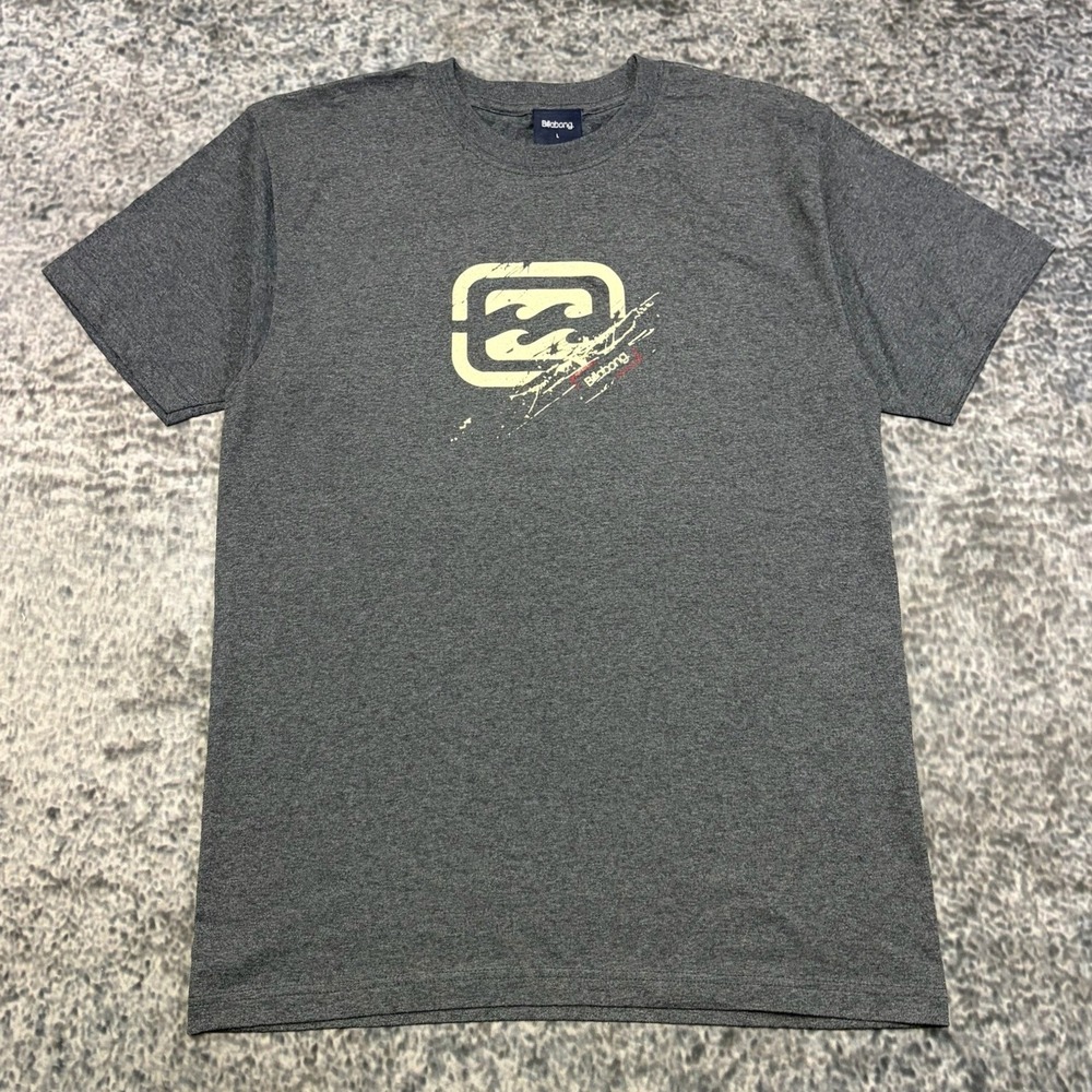 Vintage Billabong T Shirt Mens Large Gray Surf Grunge Skater Y2K